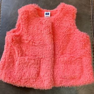 Janie and Jack fur coral vest